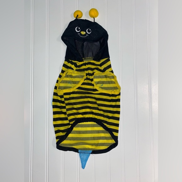 Dog Halloween Costume Set of 2 Size Small Pumpkin and Bumble Bee with Hood Doggy - Picture 4 of 5